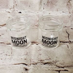 Midnight Moon Moonshine Shot Glass Bundle 2 Mini Mason Jar Home Bar Cottage Core